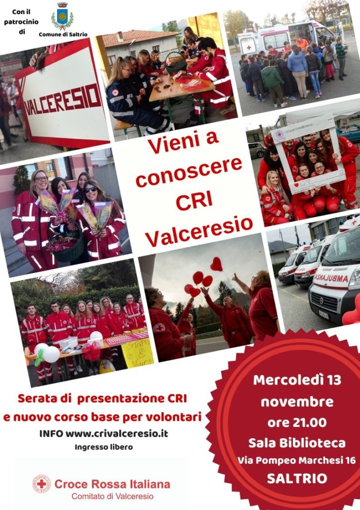 Locandina CRI Saltrio - 13 novembre