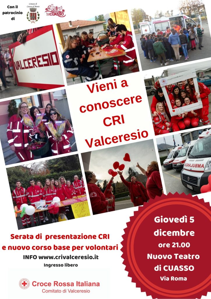 Locandina CRI Valceresio Cuasso 5 dicembre