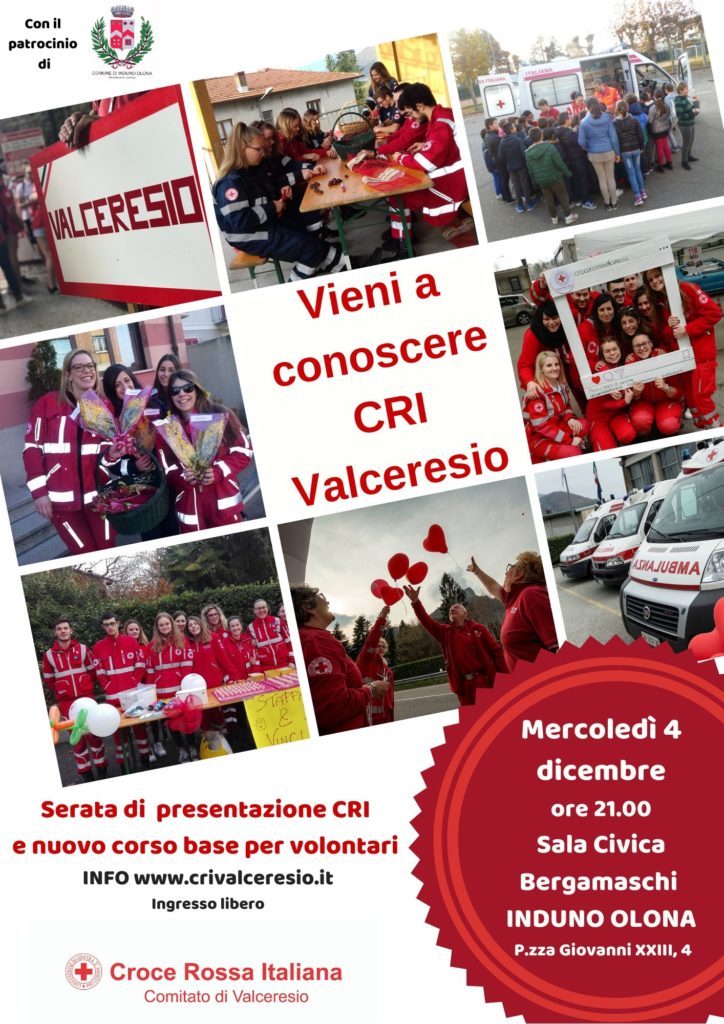 Locandina INDUNO OLONA - CRI Valceresio 4 dicembre