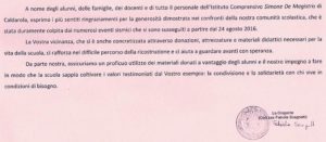 lettera ringraziamento